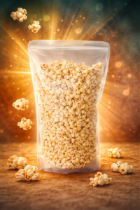 אריזות לפופקורן עם סגירת זיפלוק